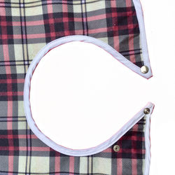 Red Tartan Waterproof Adult Bib / Clothing Protector